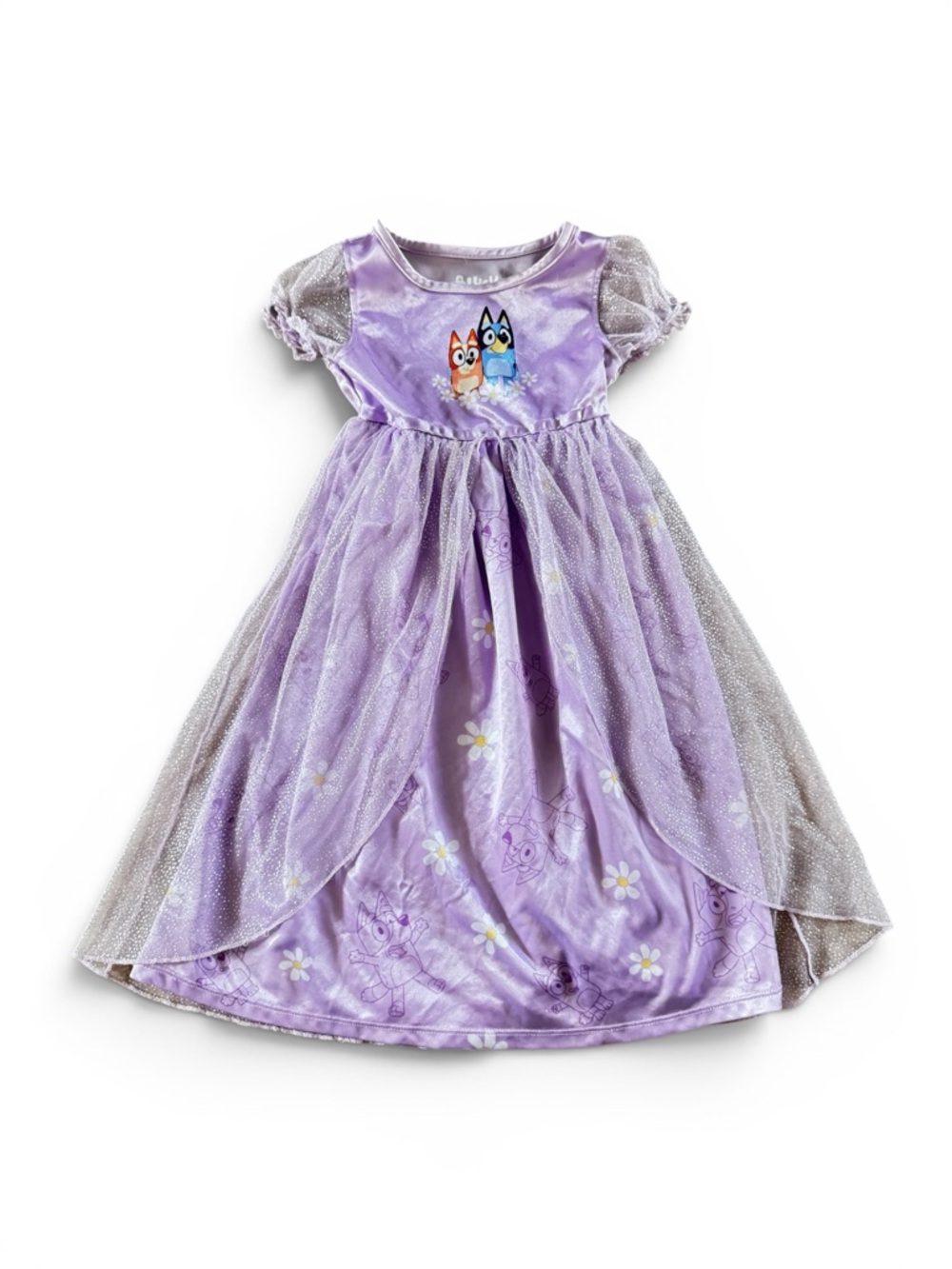 Bluey and Bingo Toddler Girl's Fantasy Nightgown- Size 4T